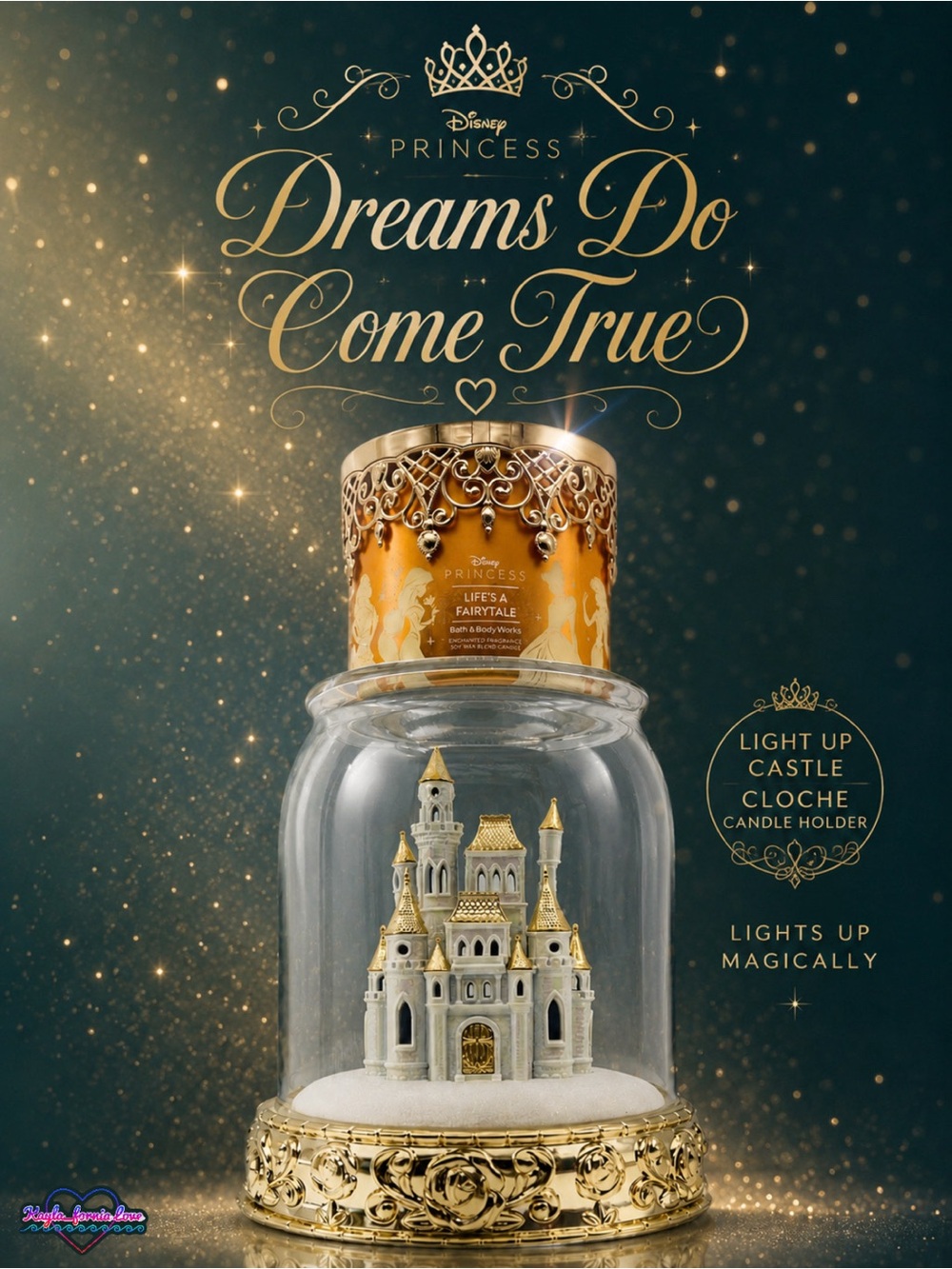 BBW Disney Princess Light Up Castle Cloche + Life’s A Fairytale Candle